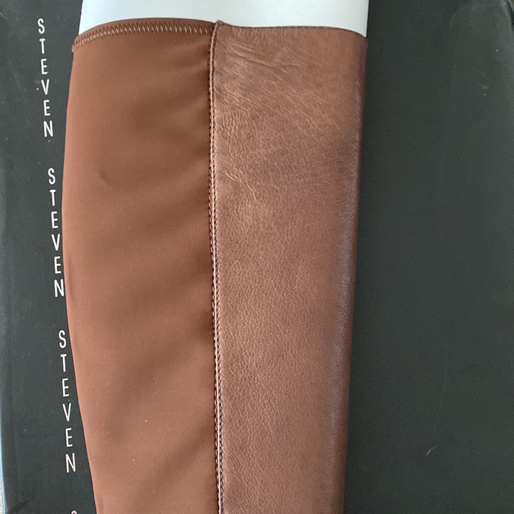 Steven by Steve Madden Brown Ranaldo Leather Boot - Picture 4 of 6